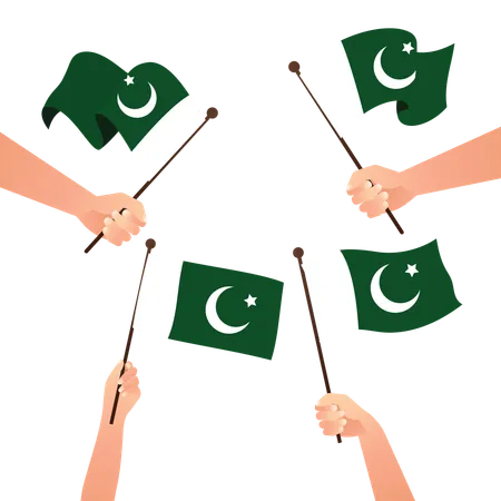 National flag of Pakistan  Ilustración