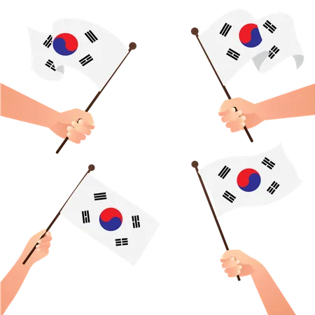 National flag of south korea  일러스트레이션