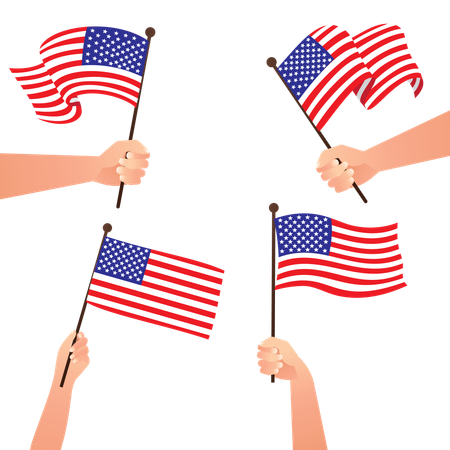 National flag of USA  Illustration
