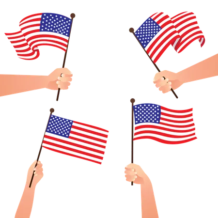 National flag of USA  Illustration