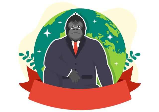 National Gorilla Suit Day banner  Illustration