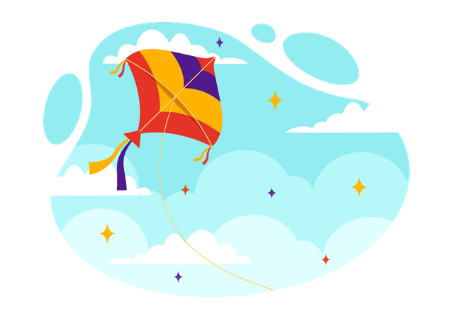 National Kite Flying Day  Illustration