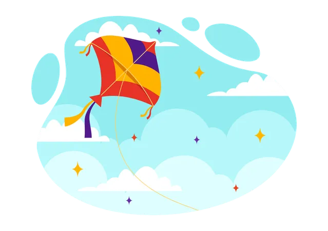 National Kite Flying Day  Illustration
