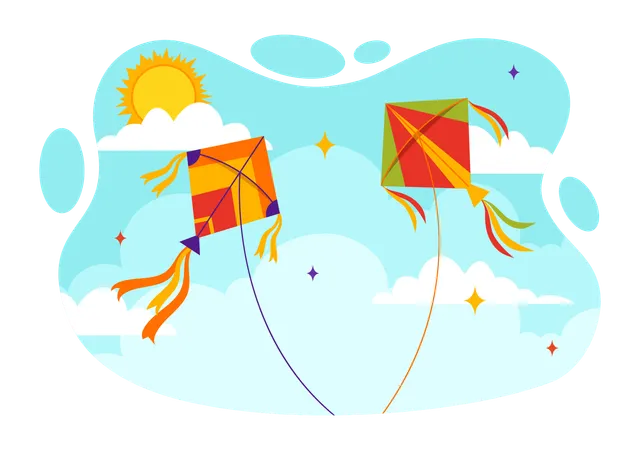 National Kite Flying Day  Illustration