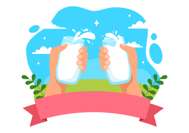 National Milk Day  Illustration