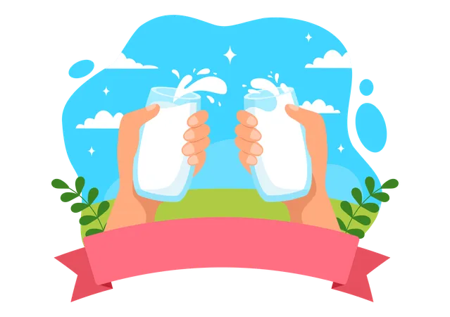 National Milk Day  Illustration
