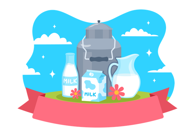 National Milk Day  Illustration