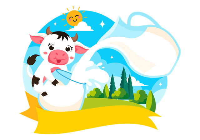 National Milk Day  Illustration