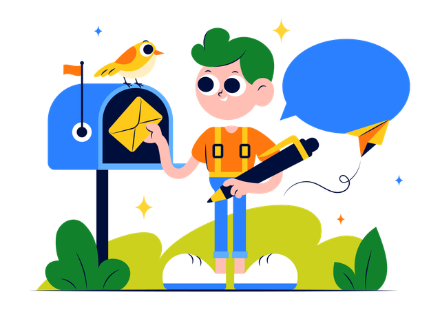 National Pen Pal Day  Illustration
