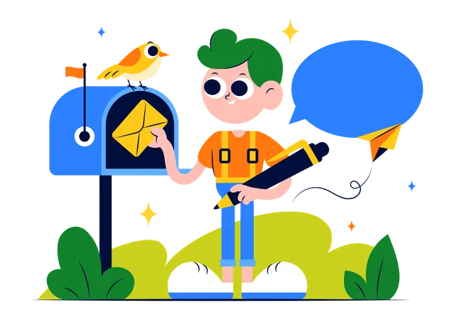 National Pen Pal Day  Illustration
