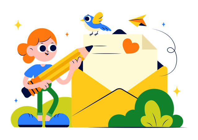 National Pen Pal Day  Illustration