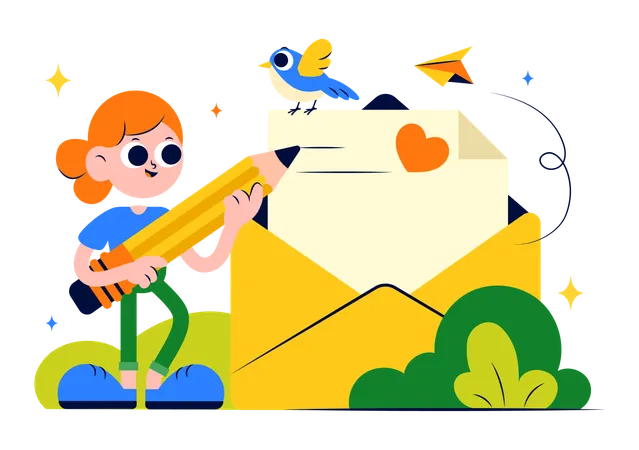 National Pen Pal Day  Illustration