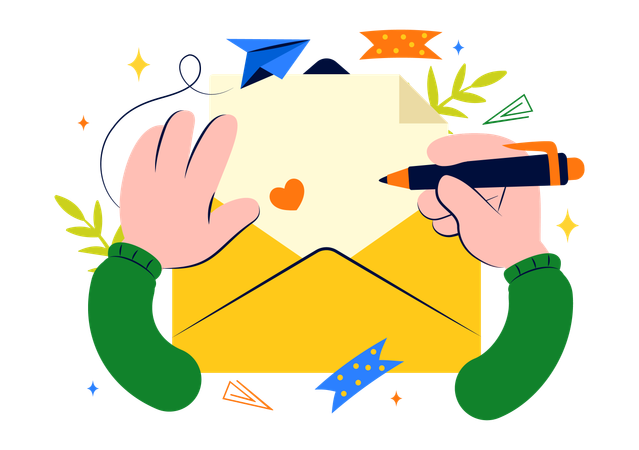 National Pen Pal Day  Illustration