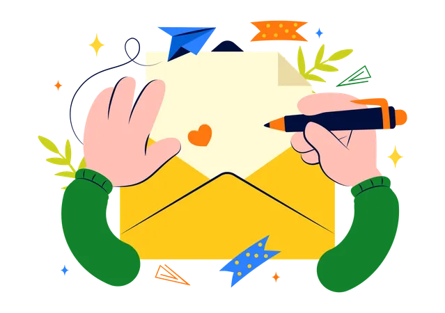 National Pen Pal Day  Illustration