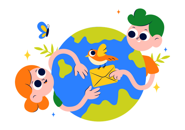 National Pen Pal Day  Illustration