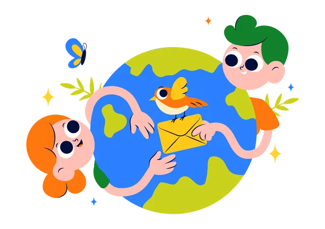 National Pen Pal Day  Illustration