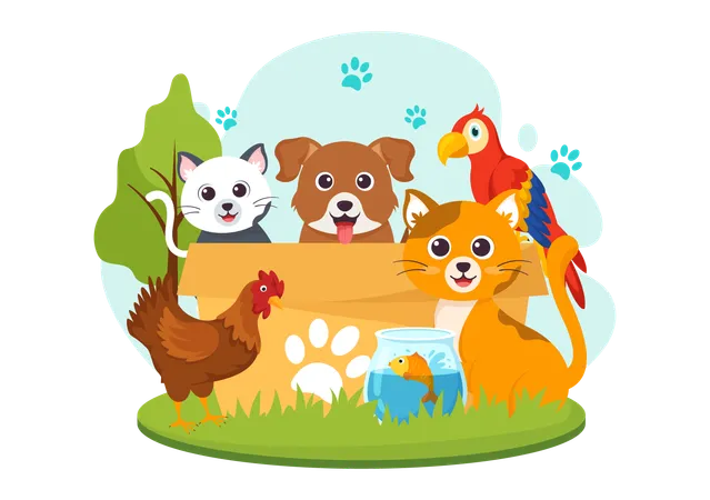 National Pet Day  Illustration