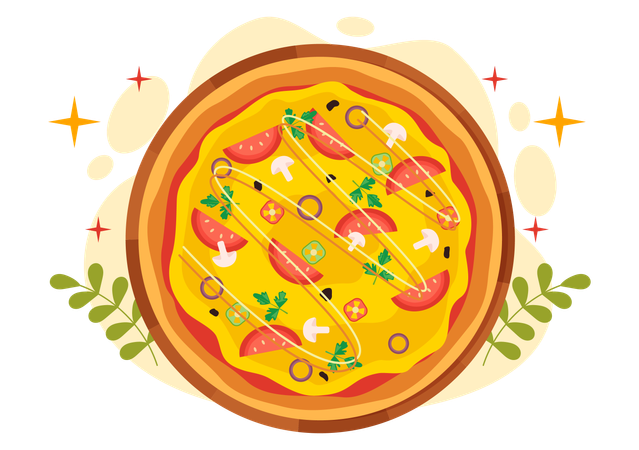 National Pizza Day  일러스트레이션