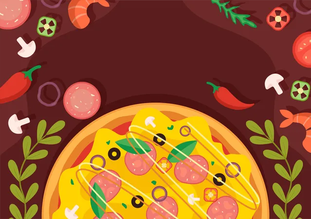 National Pizza Day  Illustration