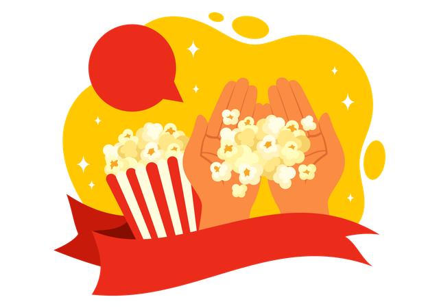 National Popcorn Day  イラスト