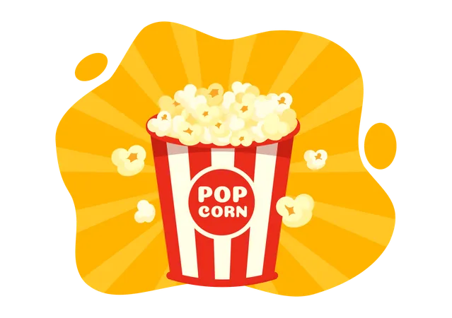 National Popcorn Day  Illustration