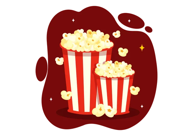 National Popcorn Day Vector Illustration On January 19th With A Big Box Popcorns To Poster Or Banner In Flat Cartoon Background Design Illustration
