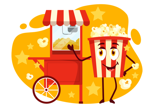Premium National Popcorn Day Illustration pack from Food & Drink ...