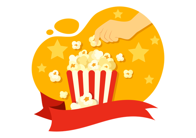 National Popcorn Day  Illustration