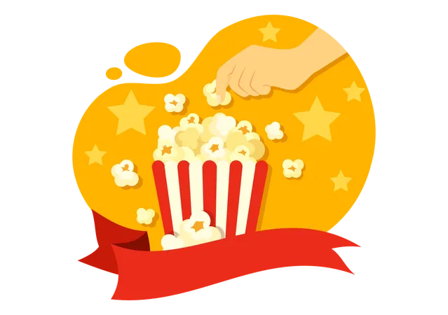 National Popcorn Day  Illustration