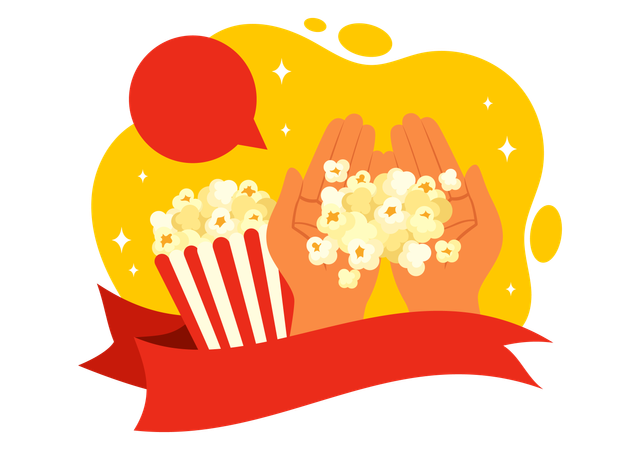 National Popcorn Day  Illustration