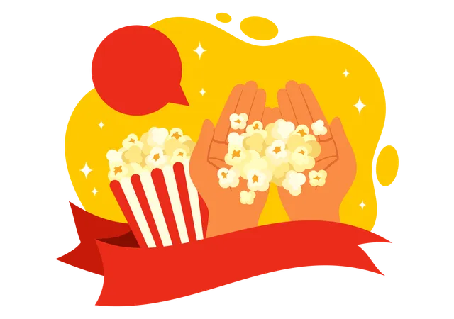 National Popcorn Day  Illustration