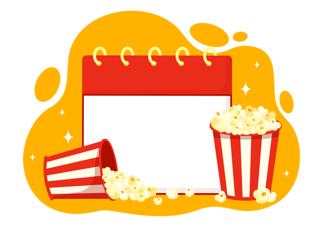 National Popcorn Day  Illustration