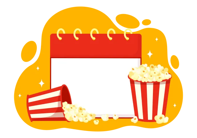 National Popcorn Day  Illustration