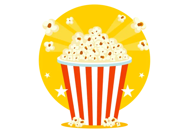 National Popcorn Day  Illustration