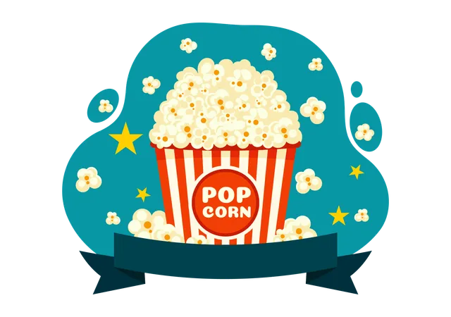 National Popcorn Day  Illustration