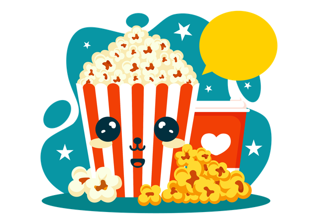 National Popcorn Day  Illustration