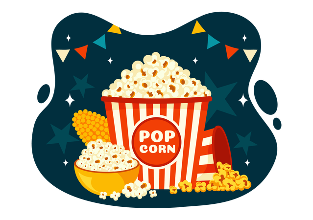 National Popcorn Day  Illustration