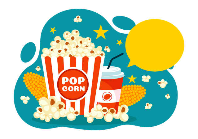 National Popcorn Day  Illustration