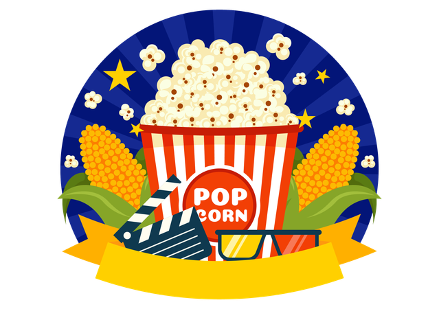 National Popcorn Day  Illustration