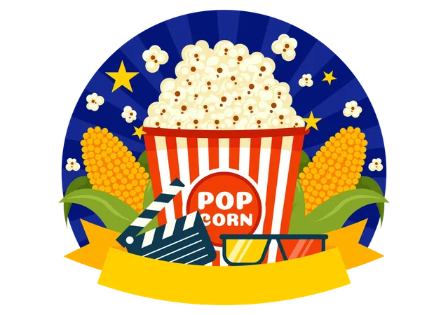 National Popcorn Day  Illustration