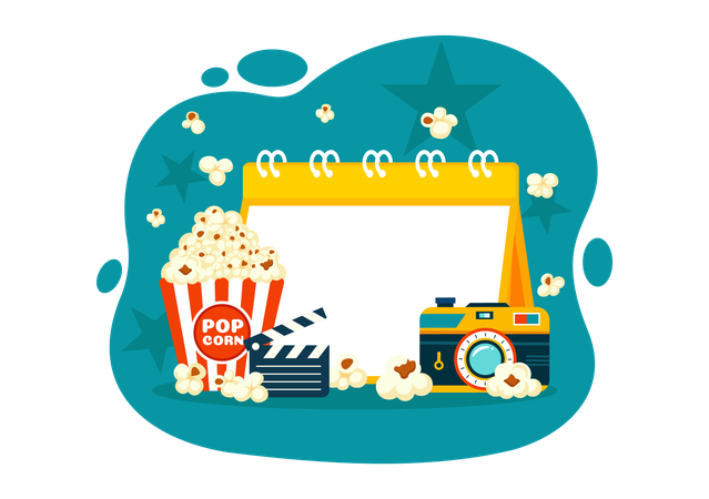 National Popcorn Day  Illustration