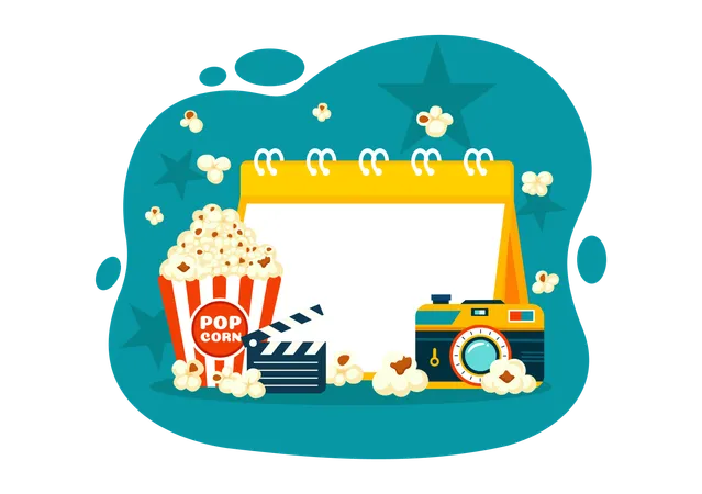 National Popcorn Day  Illustration