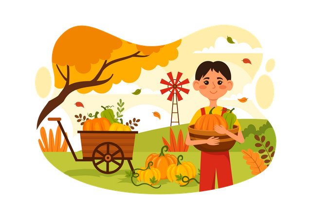 National Pumpkin Day  Illustration