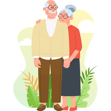 National Senior Citizen Day  Illustration