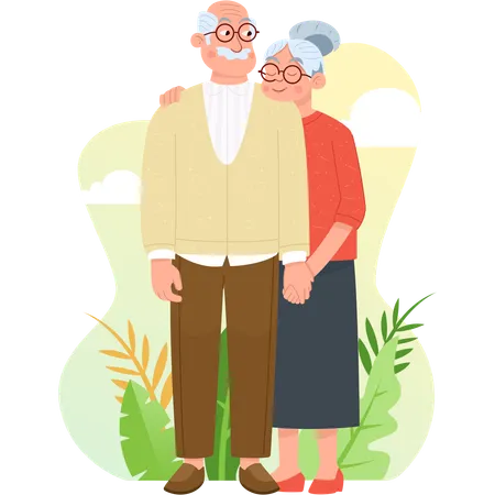 National Senior Citizen Day  Illustration