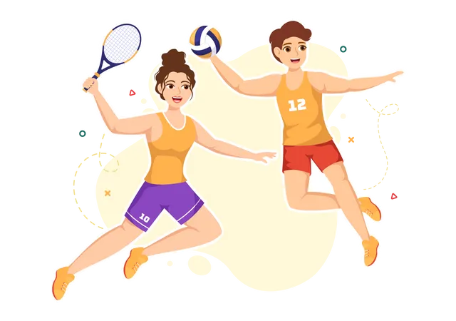 National Sports Day  Illustration