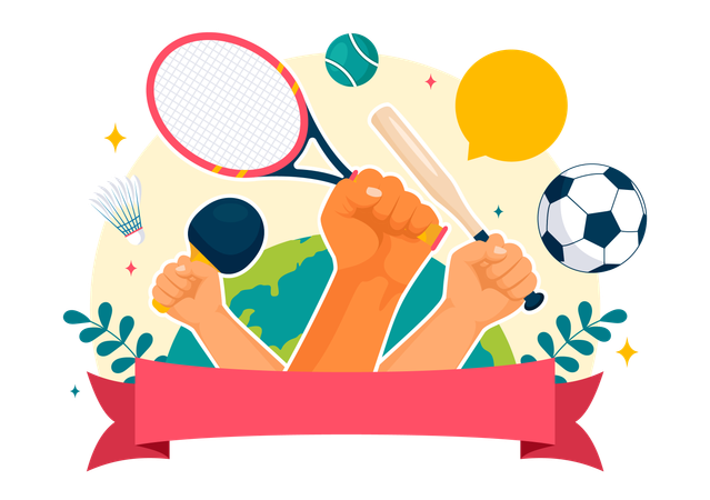 National Sports Day  Illustration