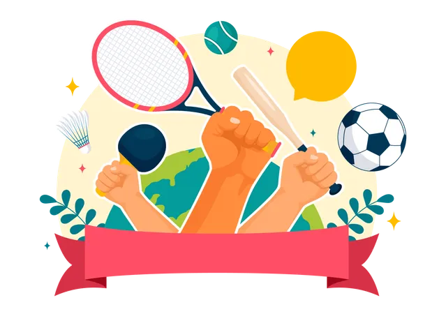 National Sports Day  Illustration