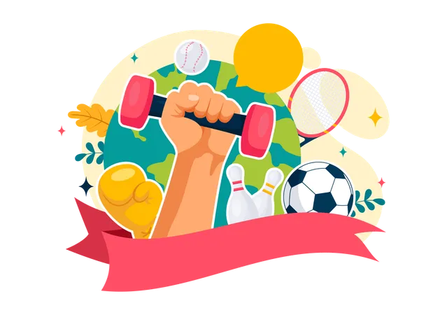 National Sports Day  Illustration