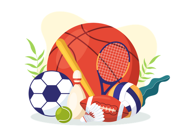 National Sports Day  Illustration